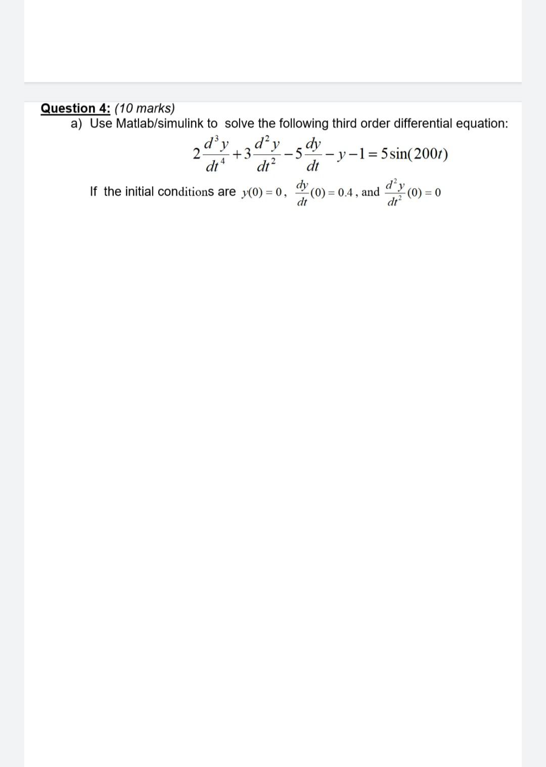 Q21 Q20 Please Solve All Of This Question Using Matlab Program 1