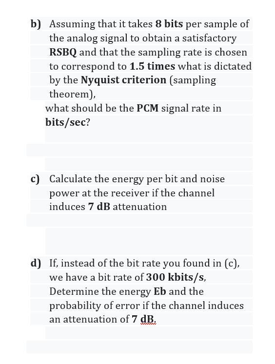 We Want To Transmit A High Fidelity Analog Audio Message Between 24khz And 24khz To Do This The Signal Is Digitized A 2