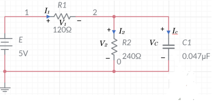 Caculate E V1 V2 Vc I1 I2 Ic 1