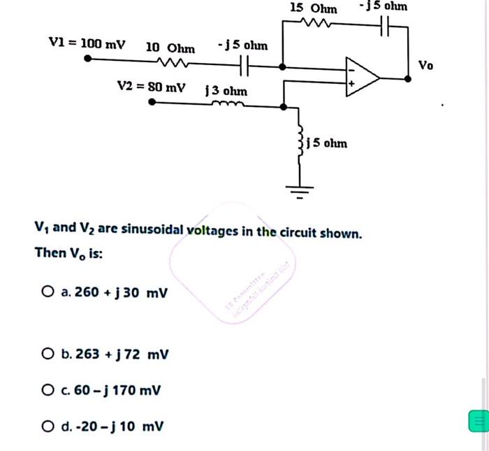 2v O A 1 65 V O B 3 75 V O C 16 3 V O D 12 75 V 214 Ohm Clear My Choice 15kohm 1k Ohm The Output Voltage In The Cir 2