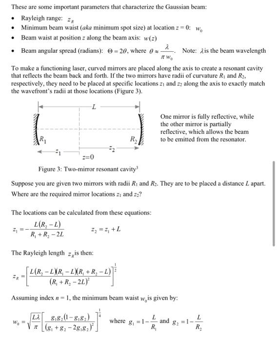 Introduction In Some Lasers The Monochromatic Light Beam Within The System Has A Gaussian Intensity Irradiance Profil 2