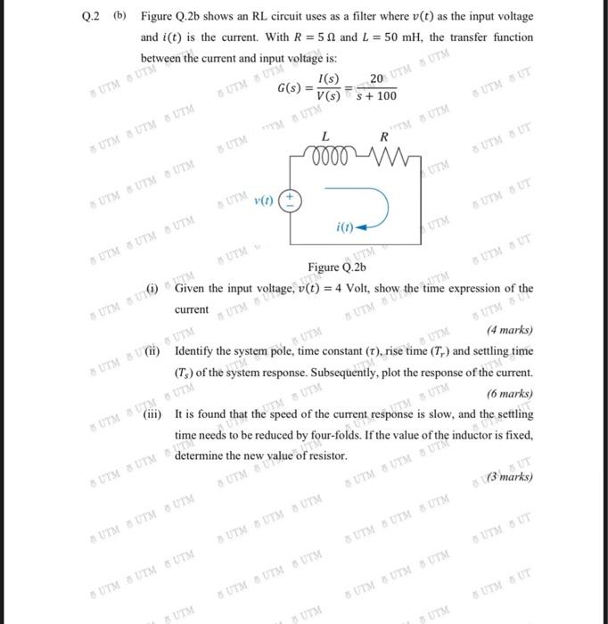 Back Name 0 I Question I A A Transfer Function Of A Power Control System Is Given As X S 10 Y S 45 7 Answer 9