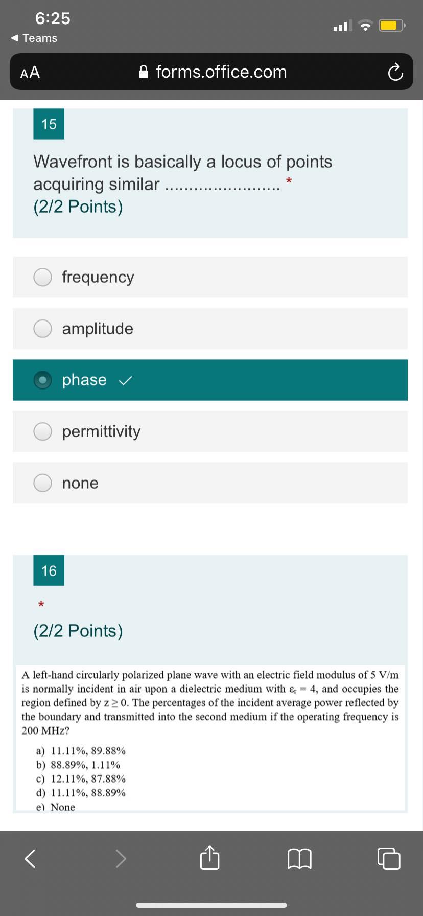 6 25 Teams Aa 15 Wavefront Is Basically A Locus Of Points Acquiring Similar 2 2 Points 16 Frequency Amplitude Ph 1