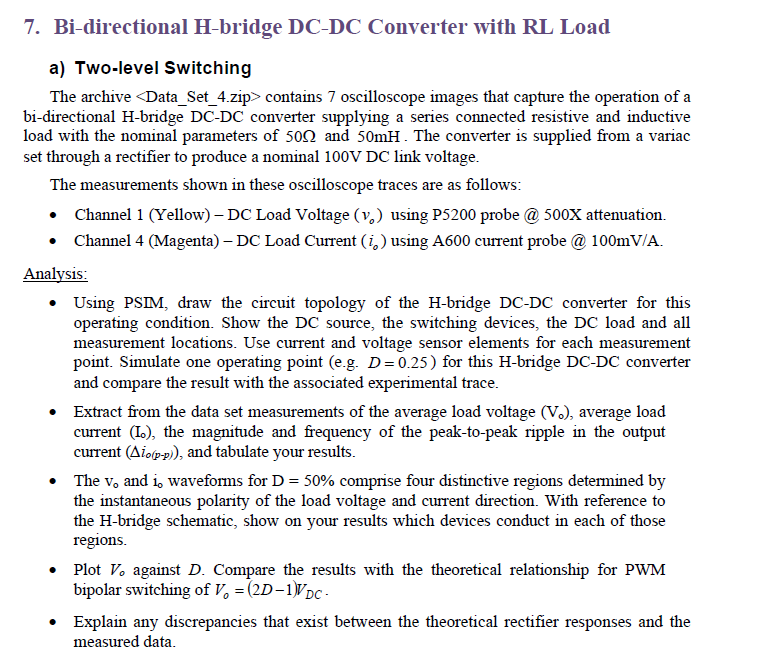 7 Bi Directional H Bridge Dc Dc Converter With Rl Load A Two Level Switching The Archive Data Set 4 Zip Contains 7 O 1