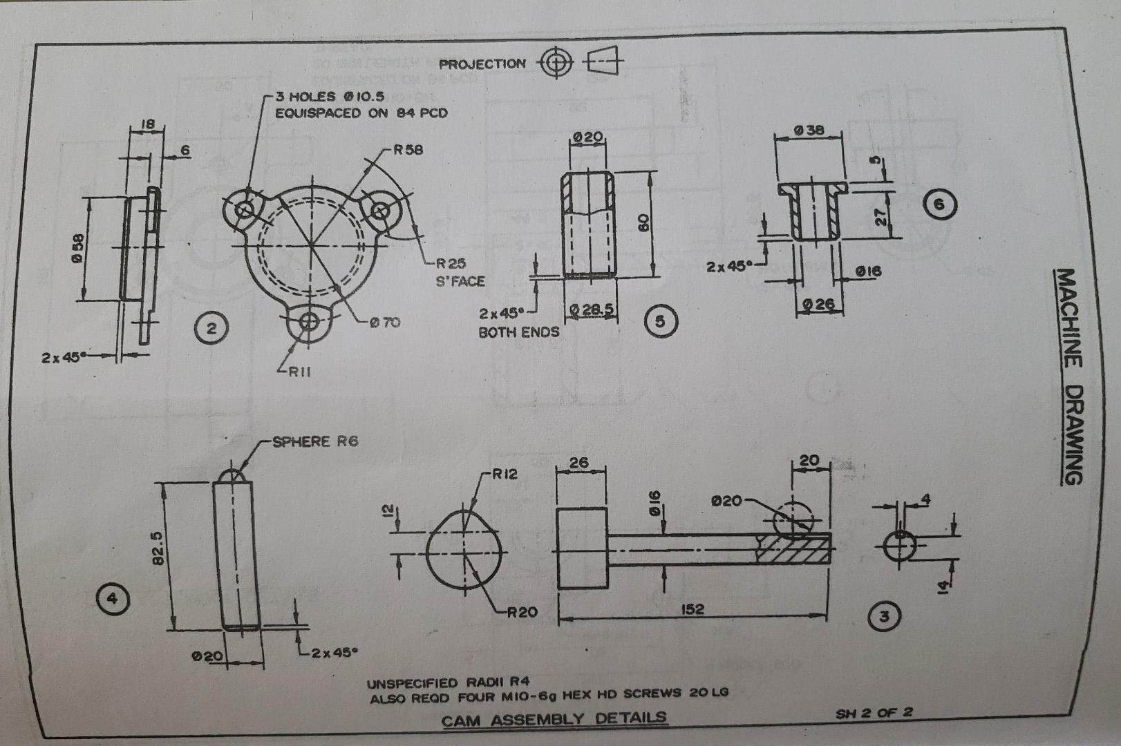 Cam Assembly The Cam Assembly Shown On Pages 265 And 266 Consists Of The Following Details A Cast Iron Body Item 1 A 4
