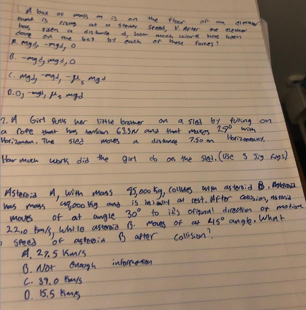 M Ca A Box Of Wass Is The Floor Or Thout 25 At Steder Speed V After Has Ren Dig Force D How Much Work Has Dove On The 1