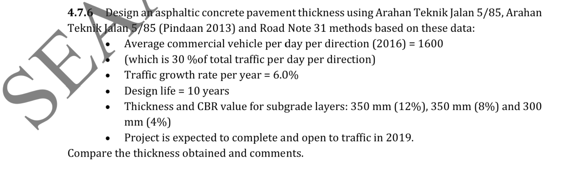 4 7 6 Design An Asphaltic Concrete Pavement Thickness Using Arahan Teknik Jalan 5 85 Arahan Teknik Jalan 5 85 Pindaan 1