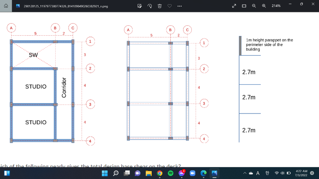 Given Structural Component Beam 300 Mm X 500 Mm Column 500 Mm X 700 Mm Slab Thickness 130 Mm Dead Load Super Imposed 1