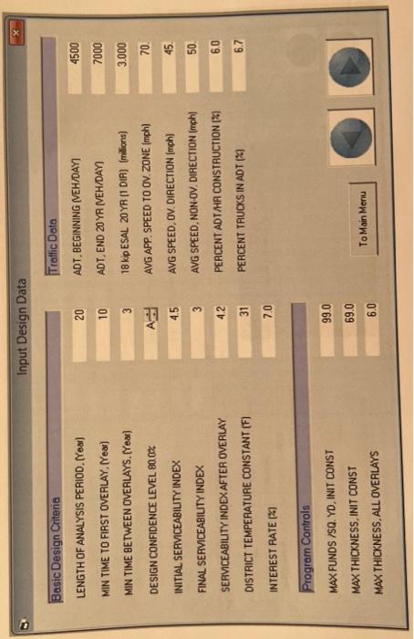 1 Input The Following Design Parameters In Fps21 3 Figures Below 2 Run The Design And Provide The Pavement Structur 3