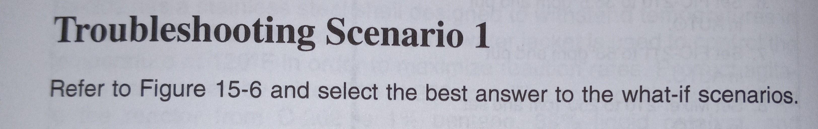 Troubleshooting Scenario 1 Refer To Figure 15 6 And Select The Best Answer To The What If Scenarios Tic 210 Fails 25 1