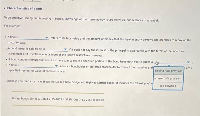 Characteristics Of Bonds To Be Effective Issuing And Investing In Bonds Knowledge Of Their Terminology Characteristi 6