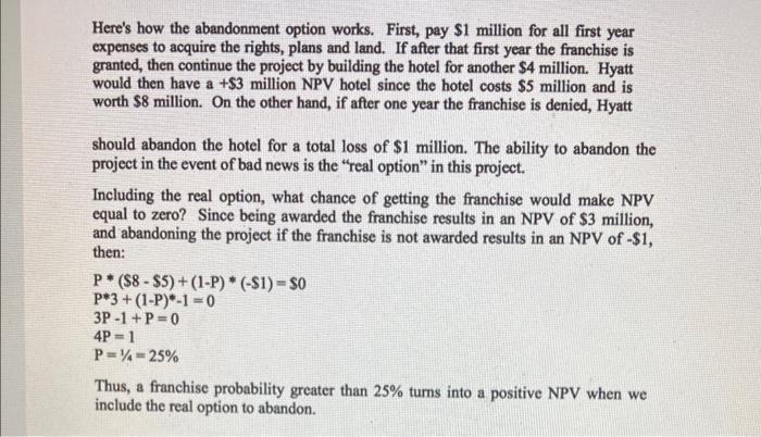 Return To The Sport Hotel Example In The Course Notes The Lesson And In Chapter 9 Suppose That Everything Stays The S 5