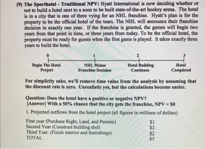 Return To The Sport Hotel Example In The Course Notes The Lesson And In Chapter 9 Suppose That Everything Stays The S 2
