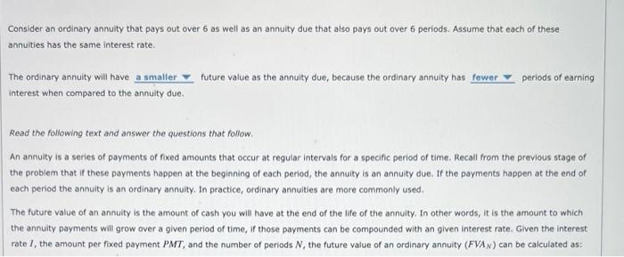 Consider An Ordinary Annuity That Pays Out Over 6 As Well As An Annuity Due That Also Pays Out Over 6 Periods Assume Th 1
