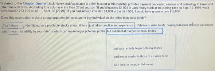 Related To The Chapter Opener Jack Henry And Associates Is A Firm Located In Missouri That Provides Payment Processing 4