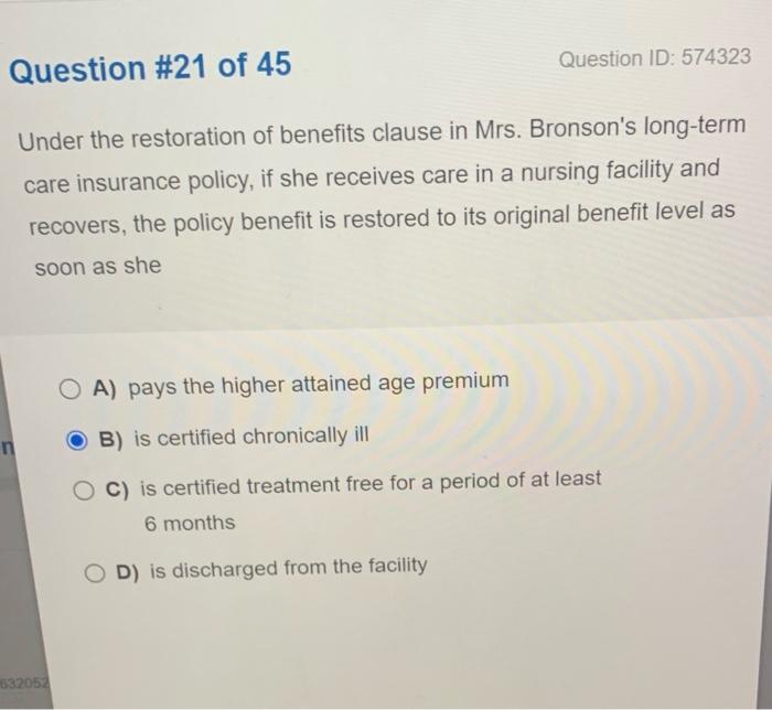 En Question 1 Of 45 What Exists Between Two States When A Person With A Partnership Policy Can Move To Another State Af 10