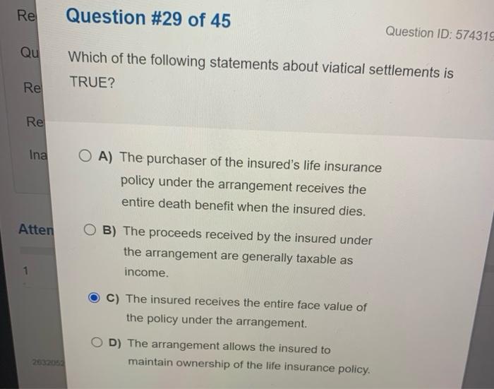 En Question 1 Of 45 What Exists Between Two States When A Person With A Partnership Policy Can Move To Another State Af 11