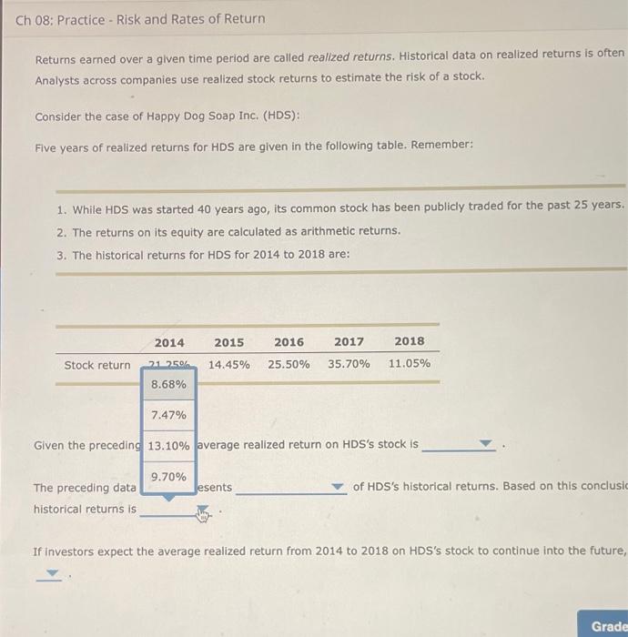3 Measuring Stand Alone Risk Using Realized Historical Data Returns Earned Over A Given Time Period Are Called Realiz 5