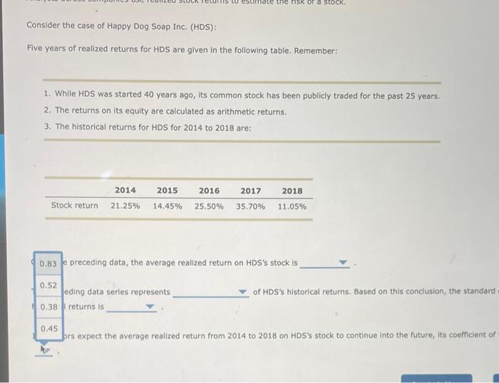3 Measuring Stand Alone Risk Using Realized Historical Data Returns Earned Over A Given Time Period Are Called Realiz 6
