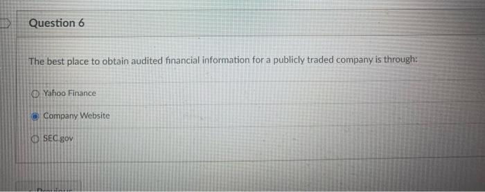 Question 1 An Income Statement Includes Revenue Assets And Expenses True False Question 2 Financial Reports From Pu 6