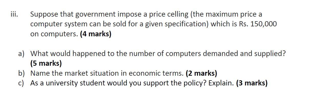 3 A State The Law Of Demand 5 Marks B The Tuition Fees Of The Ousl Has Increased Over The Years At The Same Time 2