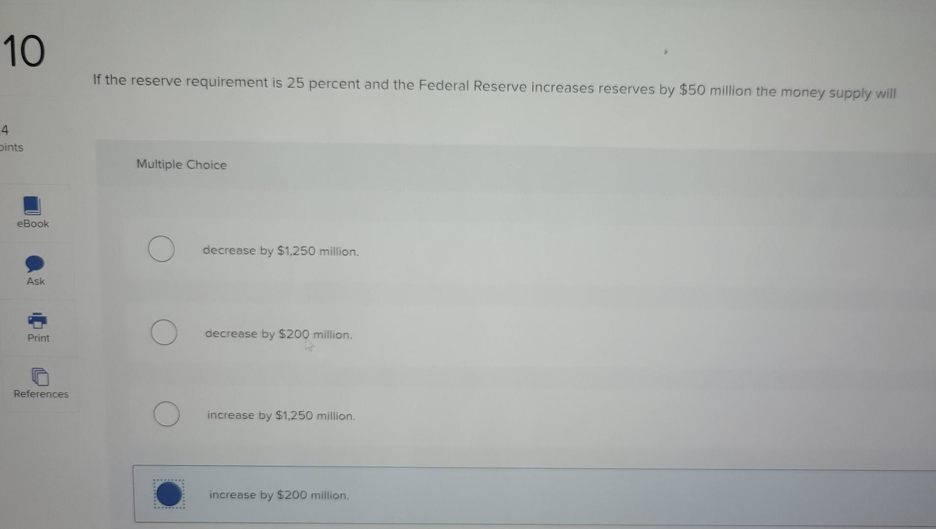 10 4 Pints Ebook Ask Print References If The Reserve Requirement Is 25 Percent And The Federal Reserve Increases Reserve 1