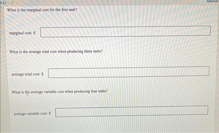 Use Your Knowledge Of Cost Functions To Calculate The Missed Cost Data In The Accompanying Table Round Your Answers To 2