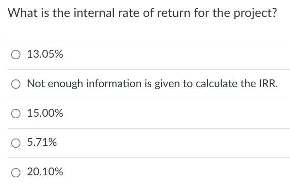 Use The Information In The Table Below For The Following 4 Questions A Capital Investment Project Is Estimated To Have 2