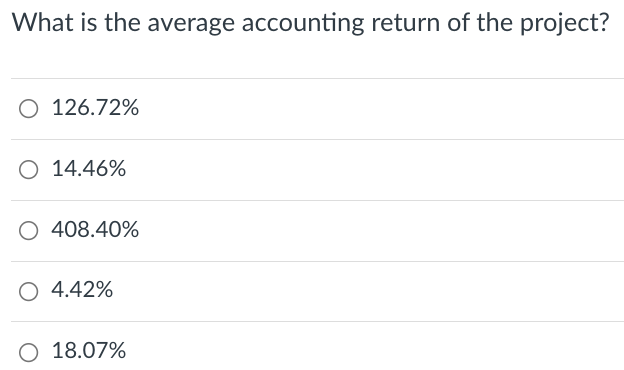 Use The Information In The Table Below For The Following 4 Questions A Capital Investment Project Is Estimated To Have 3