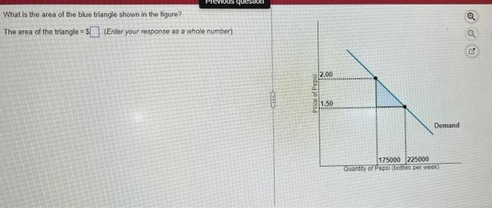 What Is The Area Of The Blue Triangle Shown In The Figure The Area Of The Triangle Enter Your Response As A Whole N 1