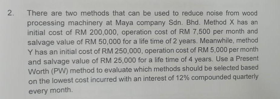 2 There Are Two Methods That Can Be Used To Reduce Noise From Wood Processing Machinery At Maya Company Sdn Bhd Metho 1