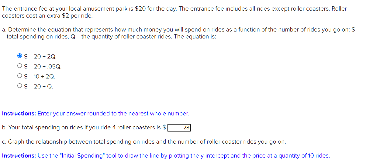 The Entrance Fee At Your Local Amusement Park Is 20 For The Day The Entrance Fee Includes All Rides Except Roller Coas 1