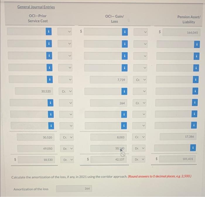 Current Attempt In Progress The Following Data Relate To The Operation Of Pharoah Co S Pension Plan In 2021 Service Co 7