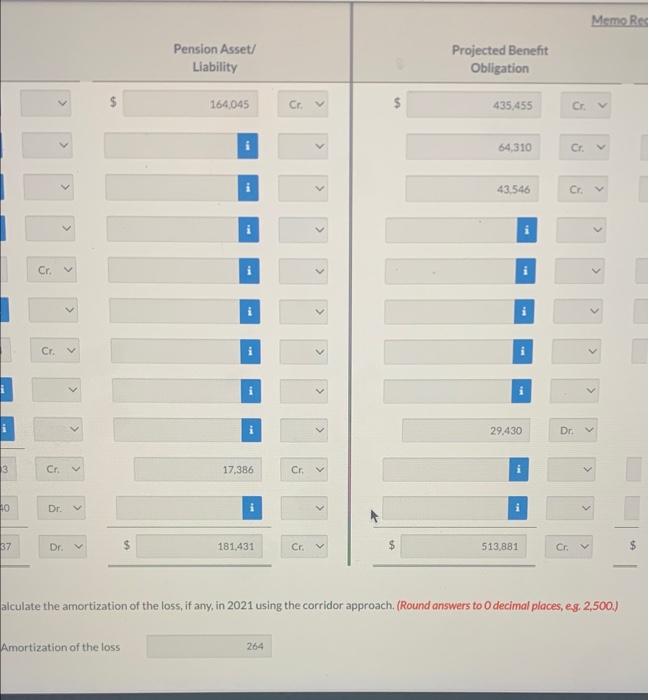 Current Attempt In Progress The Following Data Relate To The Operation Of Pharoah Co S Pension Plan In 2021 Service Co 8
