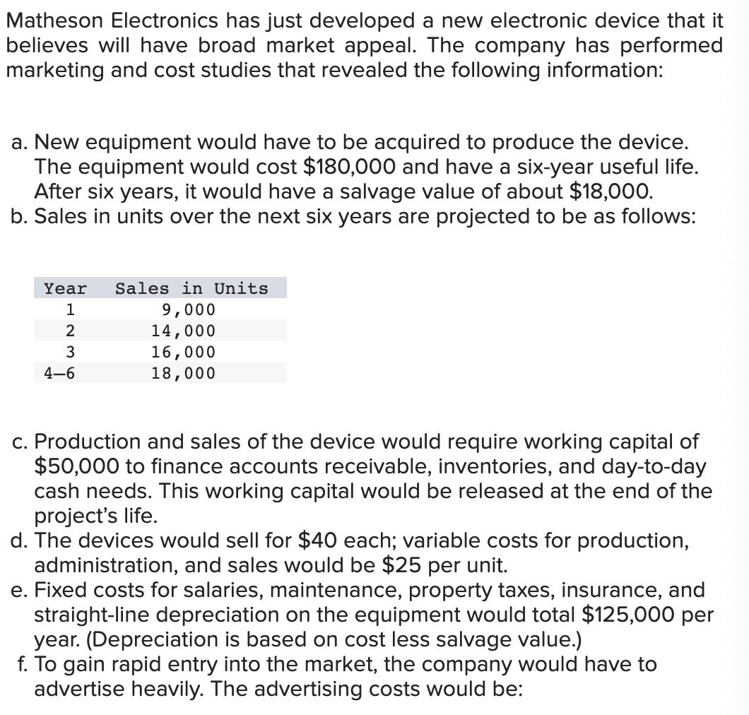 Matheson Electronics Has Just Developed A New Electronic Device That It Believes Will Have Broad Market Appeal The Comp 1