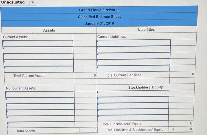 On January 1 2018 The General Ledger Of Grand Finale Fireworks Includes The Following Account Balances Accounts Debit 2