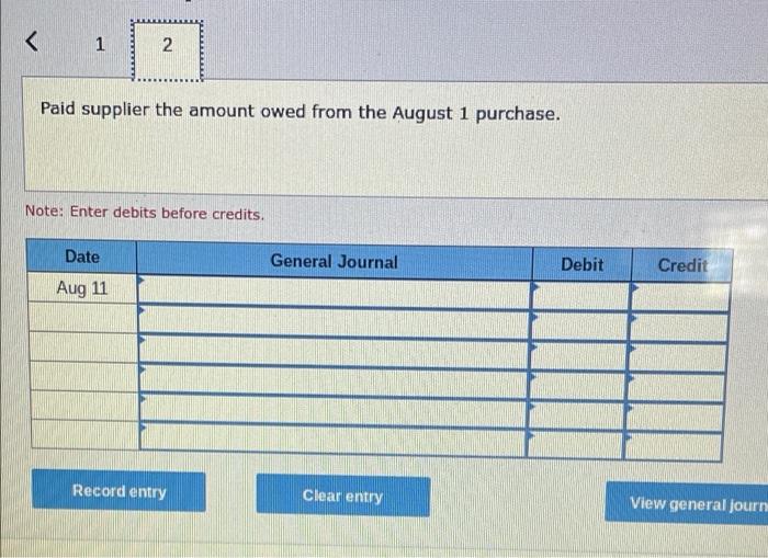 Journal Entry Worksheet 1 2 Purchased Merchandise With An Invoice Price Of 60 000 And Credit Terms Of 3 10 N 30 Not 2