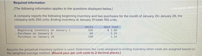 Required Information The Following Information Applies To The Questions Displayed Below A Company Reports The Followin 1
