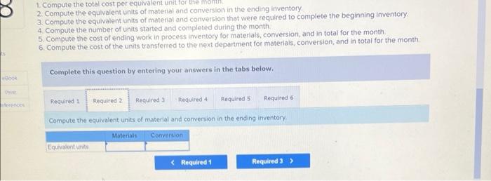 S Jarvene Corporation Uses The Fifo Method In Its Process Costing System The Following Data Are For The Most Recent Mon 3