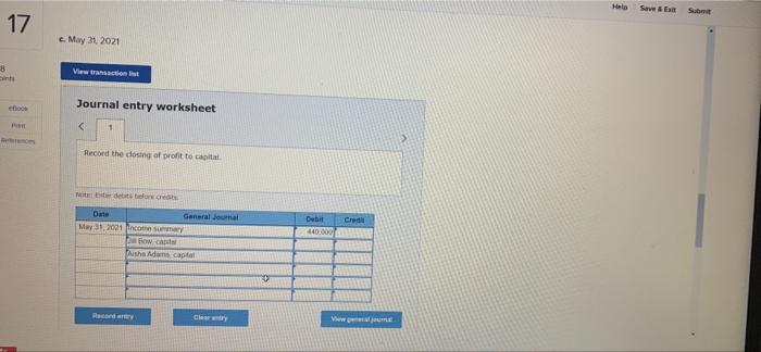 Problem 11 6a Partnership Entries Profit Allocation Admission Of A Partner Lo2 3 4 On June 1 2020 Jill Bow And Ais 2