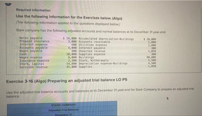 Required Information Use The Following Information For The Exercises Below Algo The Following Information Applies To 1