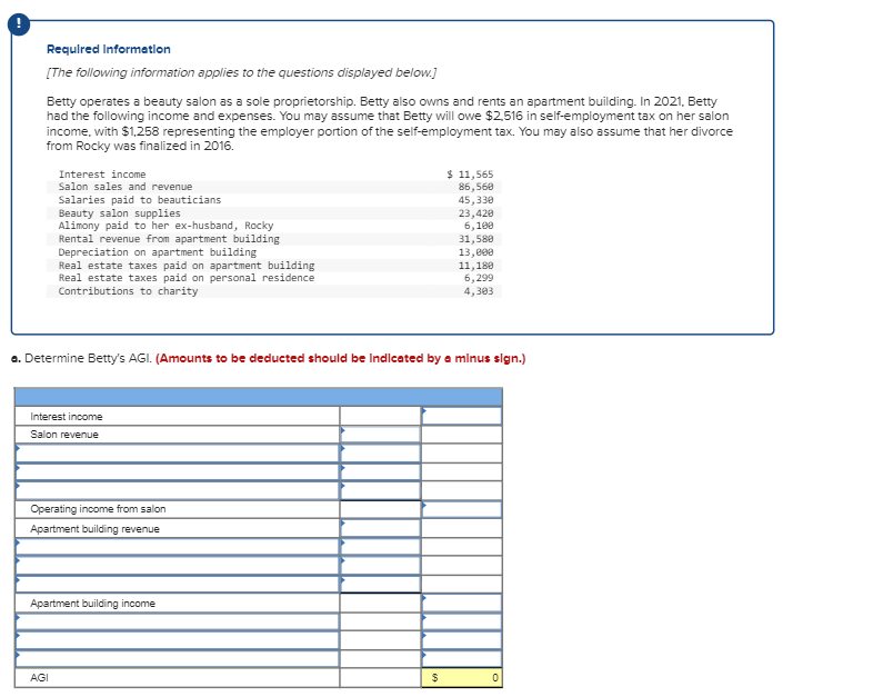 Required Information The Following Information Applies To The Questions Displayed Below Betty Operates A Beauty Salon 1