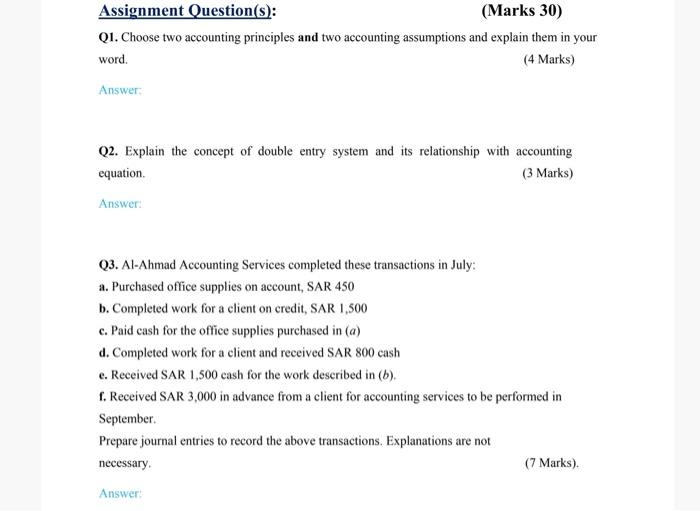 I Have Assignment In Accounting Course I Need The Answers With Not More Than 20 Plagiarism 2