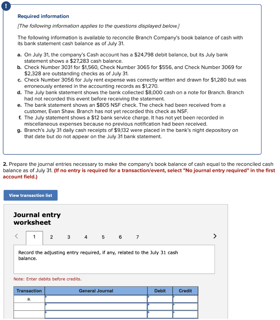 Required Information The Following Information Applies To The Questions Displayed Below The Following Information Is 1