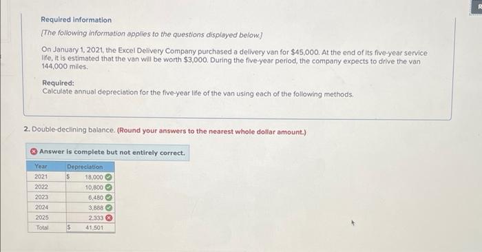 11 1 Required Information The Following Information Applies To The Questions Displayed Below 2 Double Declining Bal 1