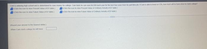 Carontering High School And Is Detemesed To Sae Money For Colege Cam Tests He Can Save 4 500 Each Year To The Need For 1
