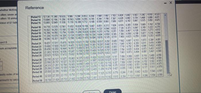 Le The Npv Method To Determine Whether Mcknight Products Should Invest In The Towing Prope Project A Cos 295 000 And 9