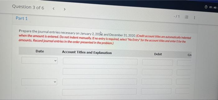 Pharoah Co Enters Into A Contact To Sell Product A And Product B On January 2 2020 For An Upfront Cash Payment Of 22 8