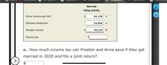 1 3 Assignment Introduction To Tax Ba Problem 3 39 Algorithmic Lo 5 6 9 Preston And Anna Are Engaged And Plan To 3
