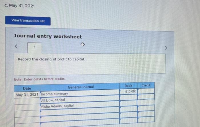 Problem 11 6a Partnership Entries Profit Allocation Admission Of A Partner Lo2 3 4 On June 1 2020 Jill Bow And Ais 4